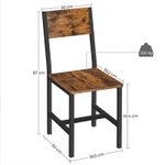 Casa si Gradina - Mobilier - Scaune si fotolii - Scaune - Set 2 scaune de living, cu spatar, stil industrial, 37x50x87 cm, maro rustic - Infinity.ro