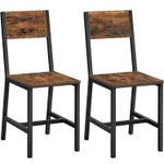 Casa si Gradina - Mobilier - Scaune si fotolii - Scaune - Set 2 scaune de living, cu spatar, stil industrial, 37x50x87 cm, maro rustic - Infinity.ro