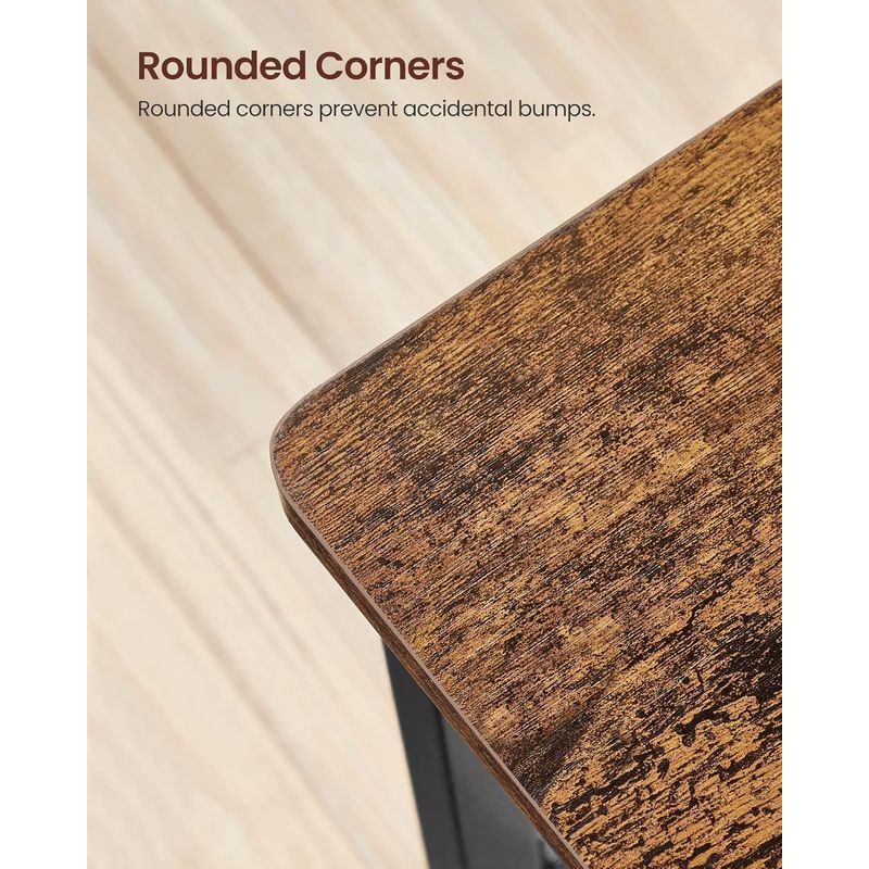 Casa si Gradina - Mobilier - Scaune si fotolii - Scaune - Set 2 scaune de living, cu spatar, stil industrial, 37x50x87 cm, maro rustic - Infinity.ro