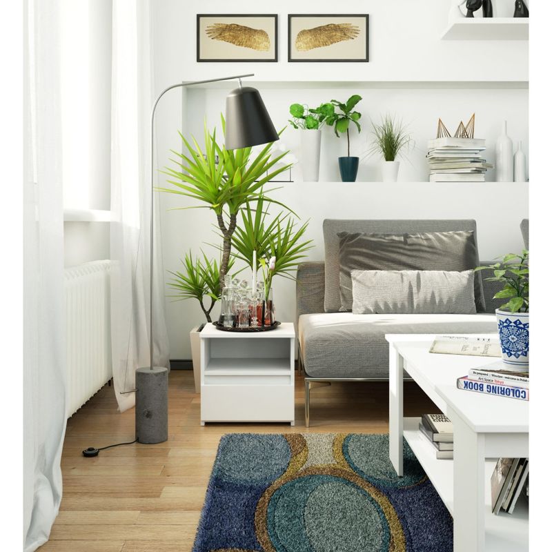 Casa si Gradina - Mobilier - Comode si corpuri - Noptiere - Noptiera cu 1 sertar, PAL laminat 16mm, 40x35x40 cm, alb - Infinity.ro