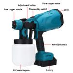 Casa si Gradina - Constructii - Vopsea si tencuieli - Pistoale si sisteme de vopsit si tencuit - Pistol de vopsit/tencuit, PVC, Reglabil, 600W, 3 modele de pulverizare, fara fir - Infinity.ro