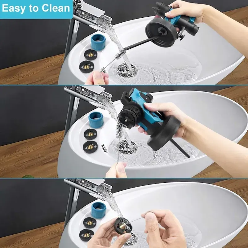 Casa si Gradina - Constructii - Vopsea si tencuieli - Pistoale si sisteme de vopsit si tencuit - Pistol de vopsit/tencuit, PVC, Reglabil, 600W, 3 modele de pulverizare, fara fir - Infinity.ro