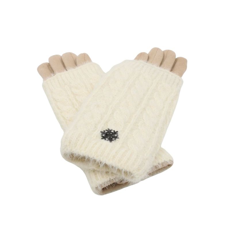 Fashion, accesorii si bijuterii - Femei - Accesorii femei - Manusi femei - Manusi dama, Antonio, cu functie touch si manseta detasabila, culoare bej, one size - Infinity.ro