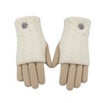 Fashion, accesorii si bijuterii - Femei - Accesorii femei - Manusi femei - Manusi dama, Antonio, cu functie touch si manseta detasabila, culoare bej, one size - Infinity.ro