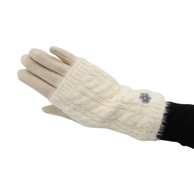 Fashion, accesorii si bijuterii - Femei - Accesorii femei - Manusi femei - Manusi dama, Antonio, cu functie touch si manseta detasabila, culoare bej, one size - Infinity.ro