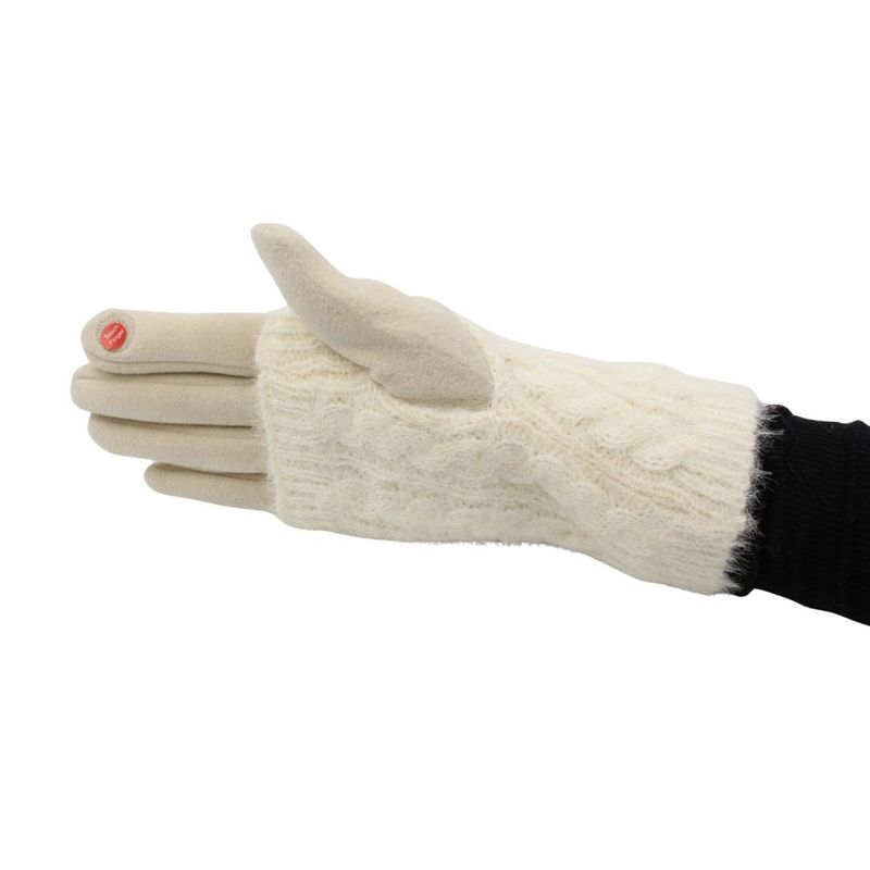 Fashion, accesorii si bijuterii - Femei - Accesorii femei - Manusi femei - Manusi dama, Antonio, cu functie touch si manseta detasabila, culoare bej, one size - Infinity.ro