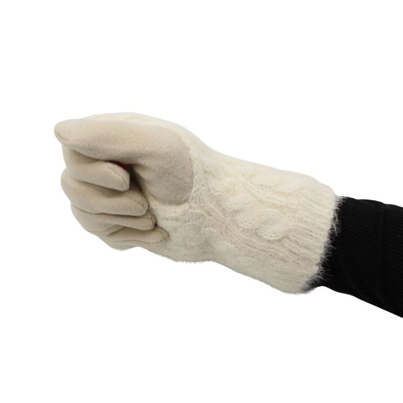 Fashion, accesorii si bijuterii - Femei - Accesorii femei - Manusi femei - Manusi dama, Antonio, cu functie touch si manseta detasabila, culoare bej, one size - Infinity.ro