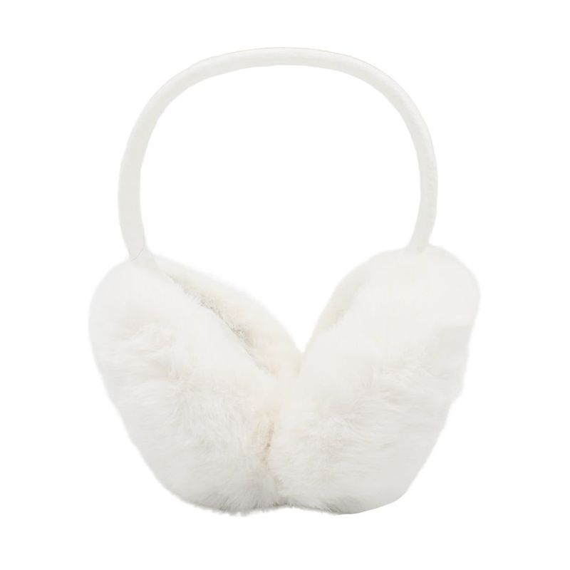 Fashion, accesorii si bijuterii - Femei - Accesorii femei - Alte accesorii femei - Casti pufoase marimea XXL, pentru urechi, Antonio, Ø 14 cm, culoarea alb - Infinity.ro