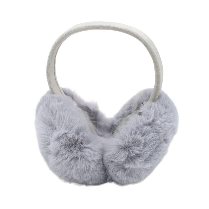 Fashion, accesorii si bijuterii - Femei - Accesorii femei - Caciuli si palarii femei - Casti pufoase marimea XXL, pentru urechi, Antonio, Ø 14 cm, culoarea gri - Infinity.ro