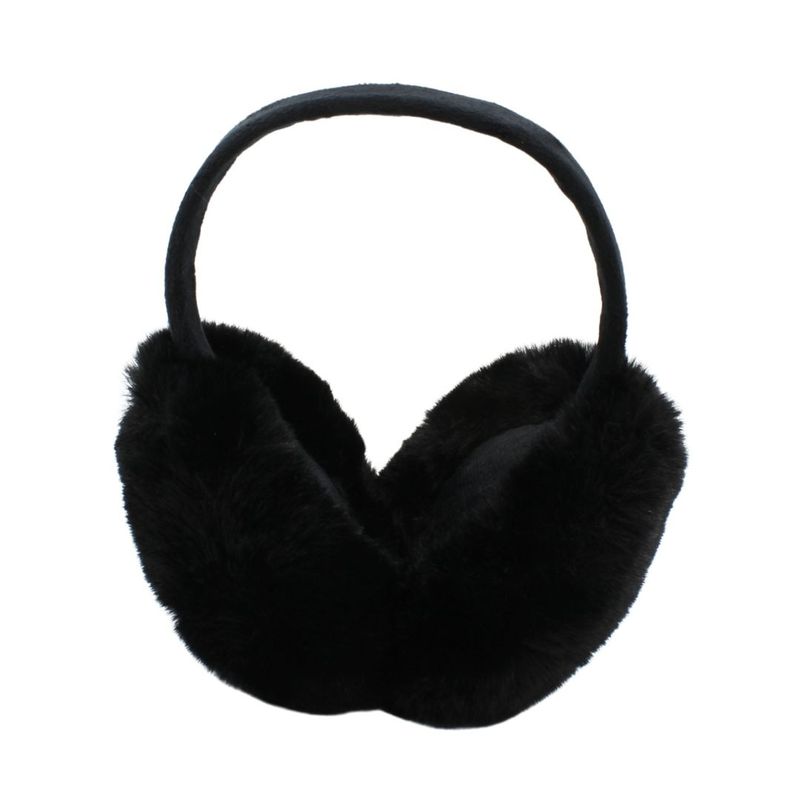 Fashion, accesorii si bijuterii - Femei - Accesorii femei - Caciuli si palarii femei - Casti pufoase marimea XXL, pentru urechi, Antonio, Ø 14 cm, culoarea negru - Infinity.ro