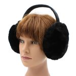 Fashion, accesorii si bijuterii - Femei - Accesorii femei - Caciuli si palarii femei - Casti pufoase marimea XXL, pentru urechi, Antonio, Ø 14 cm, culoarea negru - Infinity.ro