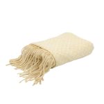 Fashion, accesorii si bijuterii - Femei - Accesorii femei - Alte accesorii femei - Esarfa de dama, Antonio, model cu flori si franjuri, culoarea crem - Infinity.ro