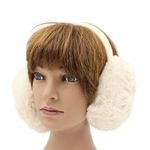 Fashion, accesorii si bijuterii - Femei - Accesorii femei - Caciuli si palarii femei - Casti pufoase pentru urechi Antonio, 94 g, Ø 14 cm, circumferinta 44 cm, ivory - Infinity.ro