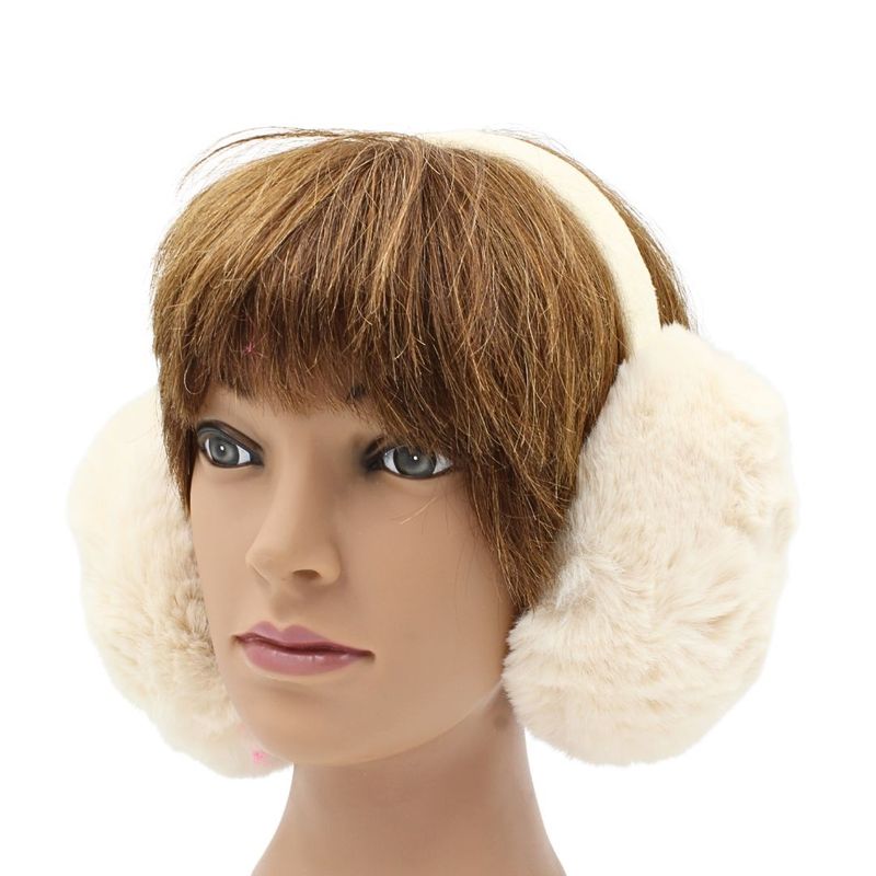 Fashion, accesorii si bijuterii - Femei - Accesorii femei - Caciuli si palarii femei - Casti pufoase pentru urechi Antonio, 94 g, Ø 14 cm, circumferinta 44 cm, ivory - Infinity.ro
