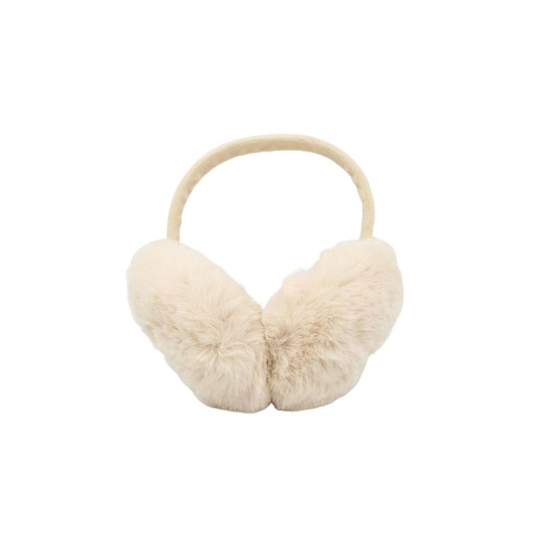 Fashion, accesorii si bijuterii - Femei - Accesorii femei - Caciuli si palarii femei - Casti pufoase pentru urechi Antonio, 94 g, Ø 14 cm, circumferinta 44 cm, ivory - Infinity.ro