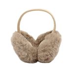 Fashion, accesorii si bijuterii - Femei - Accesorii femei - Caciuli si palarii femei - Casti pufoase marimea XXL, pentru urechi, Antonio, Ø 14 cm, culoarea taupe - Infinity.ro