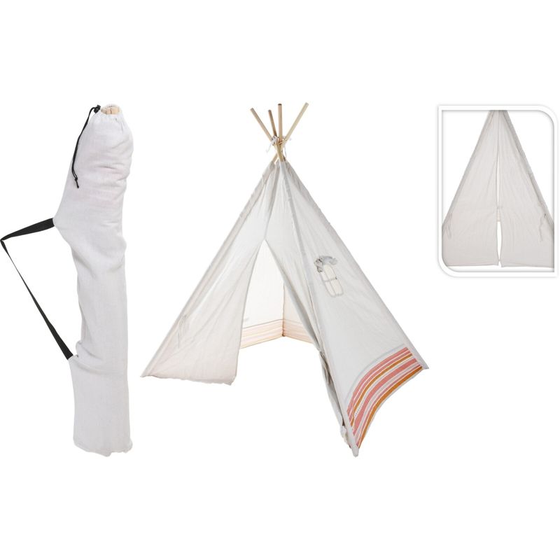 Jucarii, Copii si Bebe - Jucarii si jocuri - Jucarii de exterior - Casute si corturi copii - Cort Teepee pentru copii-Alb - Infinity.ro