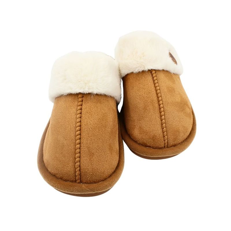 Fashion, accesorii si bijuterii - Femei - Incaltaminte femei - Slapi si papuci femei - Papuci de casa imblaniti, Antonio, de dama, culoarea maro, 38-39 EU - Infinity.ro