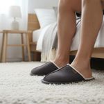 Fashion, accesorii si bijuterii - Barbati - Incaltaminte barbati - Slapi si papuci barbati - Papuci de casa imblaniti, Antonio, pentru barbati, culoarea gri, 44-45 EU - Infinity.ro
