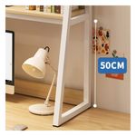 Casa si Gradina - Mobilier - Biblioteci si rafturi - Rafturi - Raft multifunctional, de birou, cu 3 niveluri, culoarea alb, Ecarla, 95x32x90 cm, SZ40B - Infinity.ro