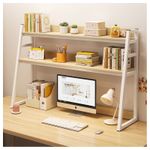 Casa si Gradina - Mobilier - Biblioteci si rafturi - Rafturi - Raft multifunctional, de birou, cu 3 niveluri, culoarea alb, Ecarla, 95x32x90 cm, SZ40B - Infinity.ro