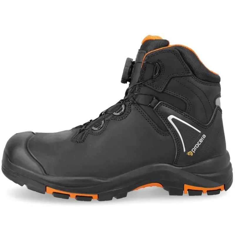 Casa si Gradina - Constructii - Echipamente de lucru - Incaltaminte protectia muncii - Bocanci de protectie cu bombeu din compozit, Procera, Centaur Black Spin, S3 Negru 40 - Infinity.ro