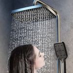 Casa si Gradina - Sanitare - Cazi si cabine de dus - Coloane si seturi de dus - Set Coloana Dus, GlowforHome, montare pe perete, 4 moduri de picurare, dus fix tip ploaie, dus mobil de mana, crom - Infinity.ro