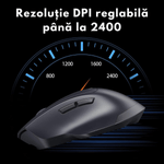 PC, gaming si accesorii - Periferice PC - Mouse - Mouse Wireless Reincarcabil Ergonomic, QOVA®, 2.4GHz, Silentios, 2400 DPI Reglabil, 5 Butoane, Reincarcabil USB-C - Infinity.ro
