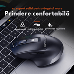 PC, gaming si accesorii - Periferice PC - Mouse - Mouse Wireless Reincarcabil Ergonomic, QOVA®, 2.4GHz, Silentios, 2400 DPI Reglabil, 5 Butoane, Reincarcabil USB-C - Infinity.ro
