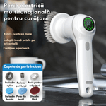 Electronice si Electrocasnice - Ingrijirea locuintei - Mopuri electrice - Perie electrica rotativa pentru curatare eficienta fara efort Qova®, Multifunctionala fara fir, maner fix, 7 Capete - Infinity.ro