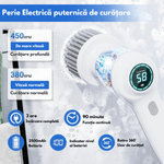 Electronice si Electrocasnice - Ingrijirea locuintei - Mopuri electrice - Perie electrica rotativa pentru curatare eficienta fara efort Qova®, Multifunctionala fara fir, maner fix, 7 Capete - Infinity.ro