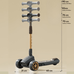 Sport si Outdoor - Role, trotinete si skateboard - Trotinete copii - Trotineta pliabila pentru copii cu Lumini LED integrate, Qova®, Stabilitate superioara cu 3 roti, Frana sigura - Infinity.ro