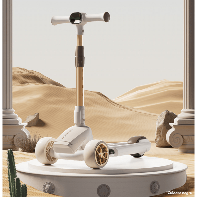 Sport si Outdoor - Role, trotinete si skateboard - Trotinete copii - Trotineta pliabila pentru copii cu Lumini LED integrate, Qova®, Stabilitate superioara cu 3 roti, Frana sigura - Infinity.ro