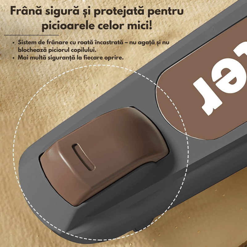 Sport si Outdoor - Role, trotinete si skateboard - Trotinete copii - Trotineta pliabila pentru copii cu Lumini LED integrate, Qova®, Stabilitate superioara cu 3 roti, Frana sigura - Infinity.ro