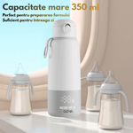 Jucarii, Copii si Bebe - Hrana si alaptare - Biberoane, suzete si accesorii hranire - Incalzitoare si termosuri bebe - Incalzitor Portabil Inteligent pentru Lapte, Apa si Lapte Matern, Qova®, Baterie 10.000 mAh, Incalzire Rapida, Mentinere - Infinity.ro