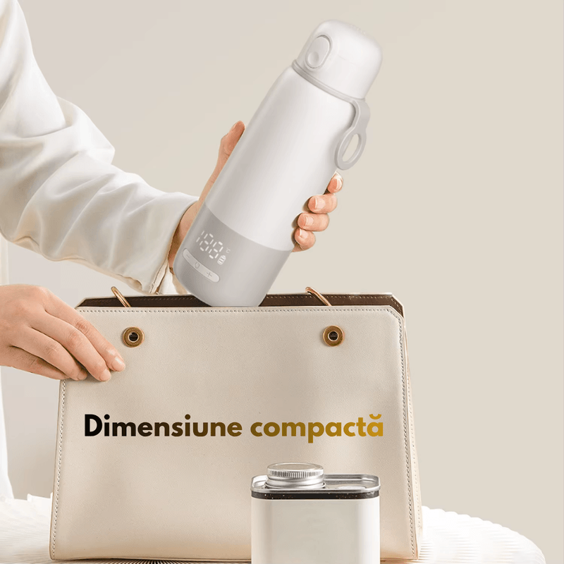 Jucarii, Copii si Bebe - Hrana si alaptare - Biberoane, suzete si accesorii hranire - Incalzitoare si termosuri bebe - Incalzitor Portabil Inteligent pentru Lapte, Apa si Lapte Matern, Qova®, Baterie 10.000 mAh, Incalzire Rapida, Mentinere - Infinity.ro