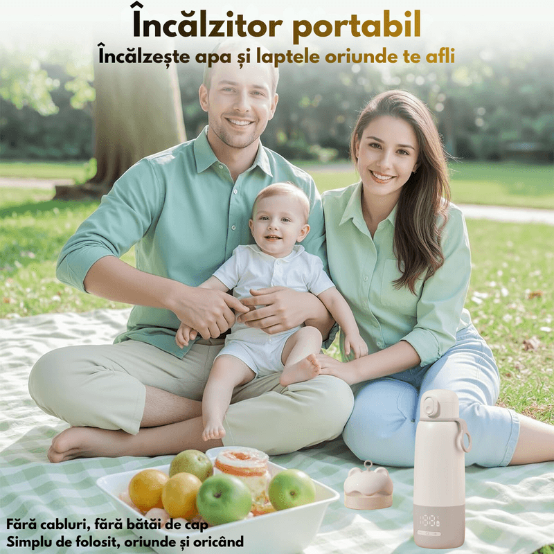 Jucarii, Copii si Bebe - Hrana si alaptare - Biberoane, suzete si accesorii hranire - Incalzitoare si termosuri bebe - Incalzitor Portabil Inteligent pentru Lapte, Apa si Lapte Matern, Qova®, Baterie 10.000 mAh, Incalzire Rapida, Mentinere - Infinity.ro