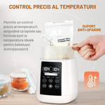 Jucarii, Copii si Bebe - Hrana si alaptare - Biberoane, suzete si accesorii hranire - Incalzitoare si termosuri bebe - Incalzitor biberoane Multifunctional 6 in 1, Sterilizator electric Qova® cu Ecran tactil, Incalzire Lapte si Alimente - Infinity.ro