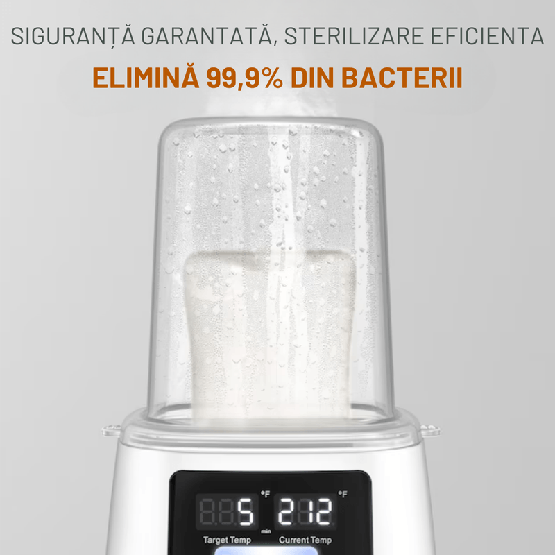 Jucarii, Copii si Bebe - Hrana si alaptare - Biberoane, suzete si accesorii hranire - Incalzitoare si termosuri bebe - Incalzitor biberoane Multifunctional 6 in 1, Sterilizator electric Qova® cu Ecran tactil, Incalzire Lapte si Alimente - Infinity.ro