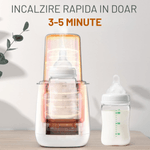 Jucarii, Copii si Bebe - Hrana si alaptare - Biberoane, suzete si accesorii hranire - Incalzitoare si termosuri bebe - Incalzitor biberoane Multifunctional 6 in 1, Sterilizator electric Qova® cu Ecran tactil, Incalzire Lapte si Alimente - Infinity.ro