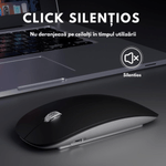 PC, gaming si accesorii - Periferice PC - Mouse - Mouse Wireless QOVA®, Dual Mode Bluetooth 5.1 & 2.4GHz, Reincarcabil USB-C, Click Silentios, DPI Reglabil 1600 max - Infinity.ro