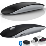 PC, gaming si accesorii - Periferice PC - Mouse - Mouse Wireless QOVA®, Dual Mode Bluetooth 5.1 & 2.4GHz, Reincarcabil USB-C, Click Silentios, DPI Reglabil 1600 max - Infinity.ro