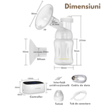 Jucarii, Copii si Bebe - Maternitate - Pompe de san - Pompa Electrica de San Bilaterala - Dubla, Qova®, Portabila - cu Doua Motoare, Multiple Moduri, 9 Niveluri de Aspiratie - Infinity.ro