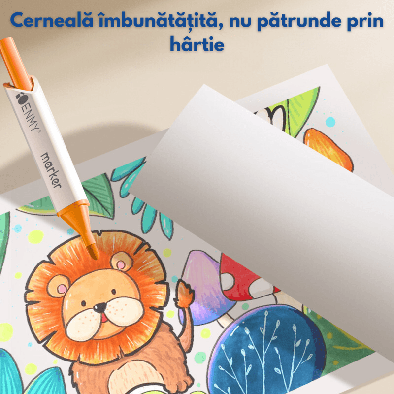 Carti si Birotica - Birotica - Instrumente de scris - Creioane - Set 80 de carioci profesionale Acrilice, cu cerneala pe baza de apa, Qova®, Markere multicolore pentru desen, Culori - Infinity.ro