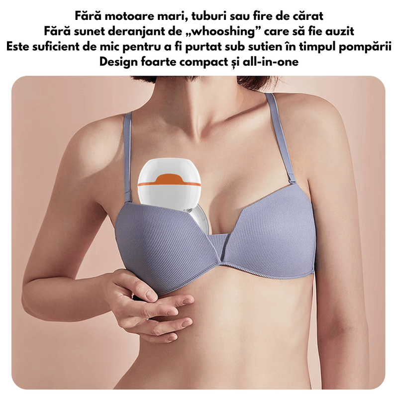 Jucarii, Copii si Bebe - Maternitate - Pompe de san - Pompa de San Electrica, Qova®, Portabila - Hands-Free, 3 Moduri, 9 Niveluri de Aspiratie, Anti-Scurgere / Anti-Reflux - Infinity.ro