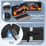 PC, gaming si accesorii - Desktop PC & monitoare - Monitoare - Monitor Portabil dual Extensibil de 14.2 inch, Qova®, Ecran IPS, Full HD 1080p, 300 Nits, 60Hz, Contrast 1.000:1 - Infinity.ro