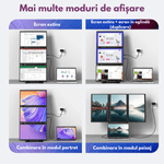 PC, gaming si accesorii - Desktop PC & monitoare - Monitoare - Monitor Triplu Extensibil si Portabil pentru laptop, QOVA®, Quad Screen de 3×15,6inch, 3 Ecrane Full HD IPS, 1080P - Infinity.ro