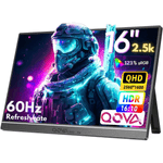 PC, gaming si accesorii - Desktop PC & monitoare - Monitoare - Monitor Portabil Arzopa & Qova® de 16" inch, 2.5K QHD (2560x1600), 123% sRGB, HDR, Ultra-Subtire, 60Hz, USB-C & HDMI - Infinity.ro