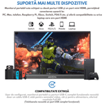 PC, gaming si accesorii - Desktop PC & monitoare - Monitoare - Monitor Portabil Arzopa & Qova® de 16" inch, 2.5K QHD (2560x1600), 123% sRGB, HDR, Ultra-Subtire, 60Hz, USB-C & HDMI - Infinity.ro