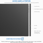 PC, gaming si accesorii - Desktop PC & monitoare - Monitoare - Monitor Portabil Arzopa & Qova® de 14" inch, Full HD 1080p, Ultra-Subtire, 60Hz, USB-C & HDMI, HDR, Compatibil Laptop - Infinity.ro